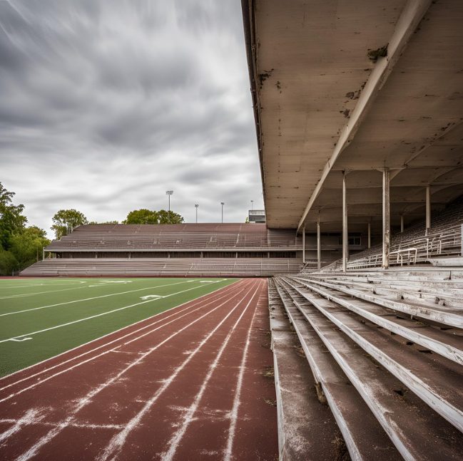 Poorly kept sports field